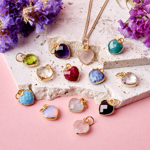 Gold Plated Heart Birthstone Necklace card