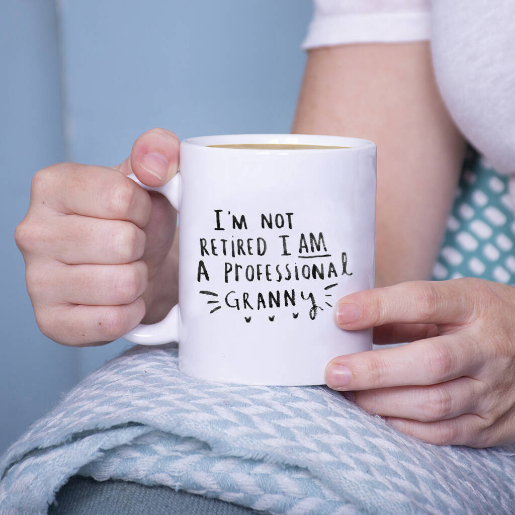 I'm Not Retired I'm A Professional Grandma Mug and Sweet Set