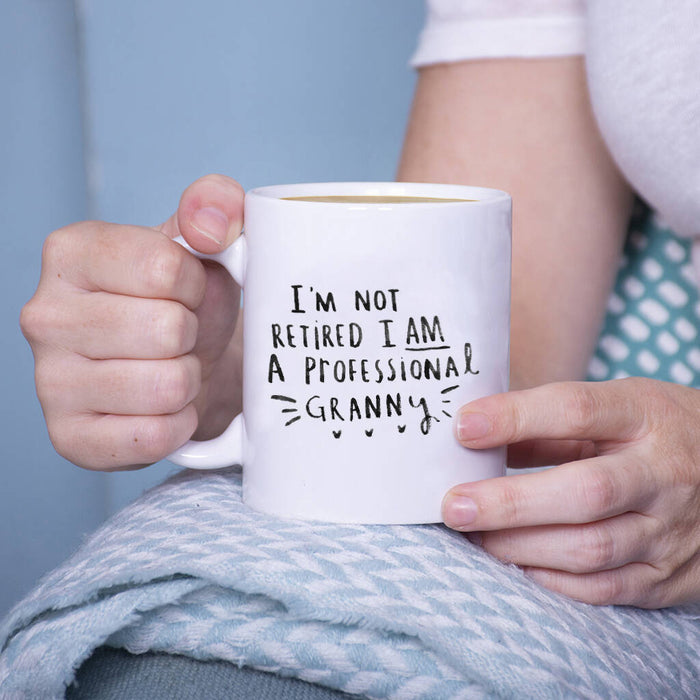 I'm Not Retired I'm A Professional Grandma Mug and Sweet Set