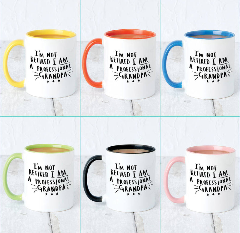 I'm Not Retired I'm A Professional Grandpa Mug and Sweet Set