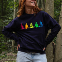 Multi Neon Trees Christmas Jumper Sweatshirt