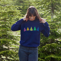 Multi Neon Trees Christmas Jumper Sweatshirt