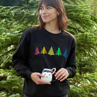Multi Neon Trees Christmas Jumper Sweatshirt