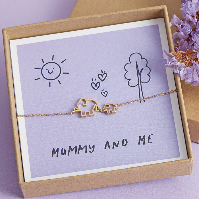 Mummy & Me Gold Plated Elephant Bracelet