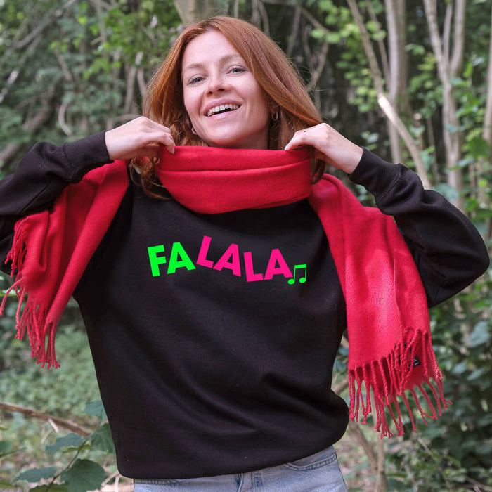 Neon Rainbow Fa La La Christmas Sweatshirt Jumper