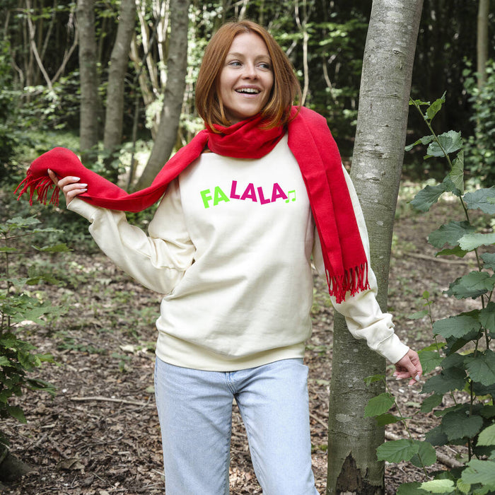 Neon Rainbow Fa La La Christmas Sweatshirt Jumper