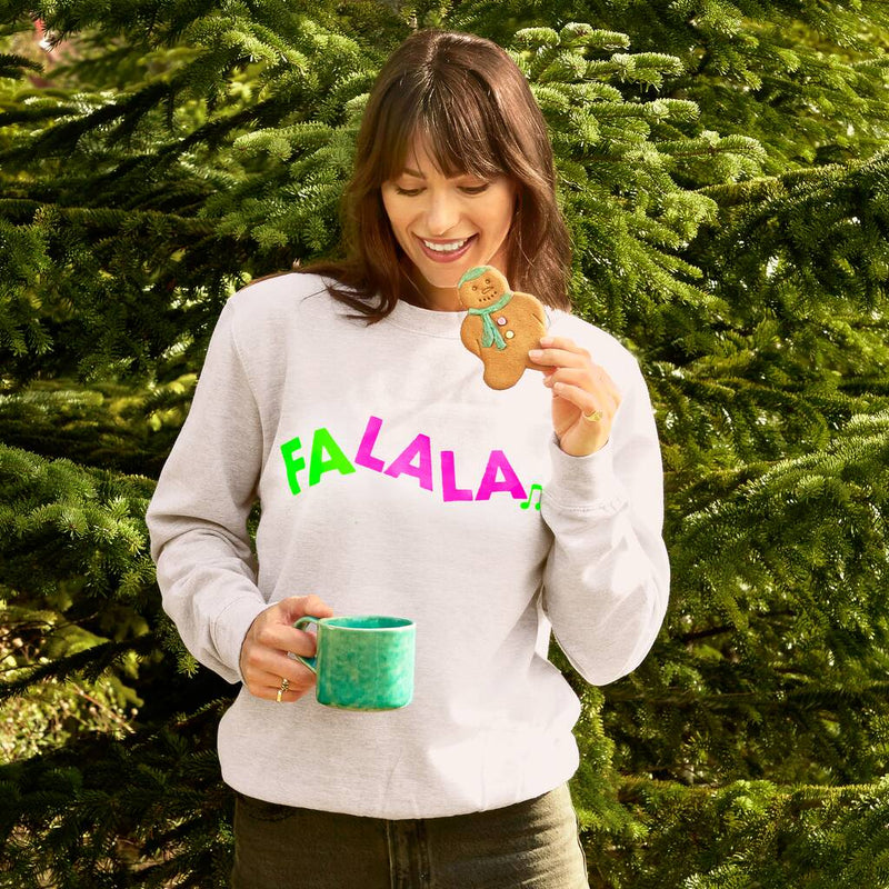Neon Rainbow Fa La La Christmas Sweatshirt Jumper