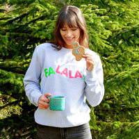 Neon Rainbow Fa La La Christmas Sweatshirt Jumper