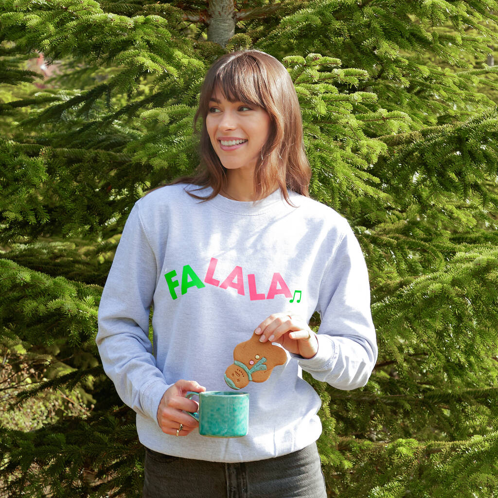 Neon Rainbow Fa La La Christmas Sweatshirt Jumper