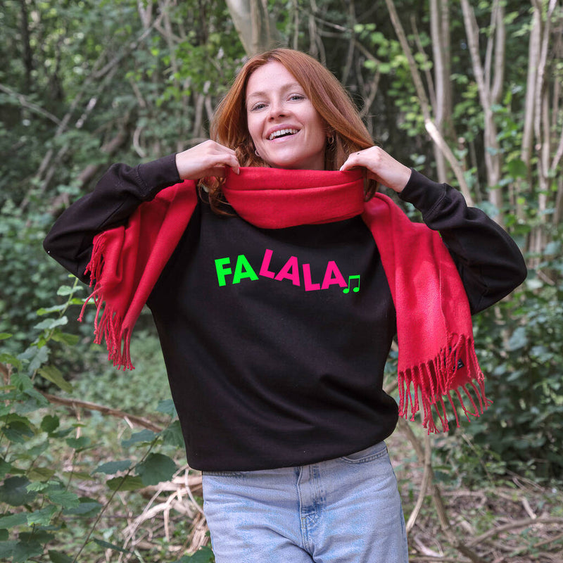 Neon Rainbow Fa La La Christmas Sweatshirt Jumper