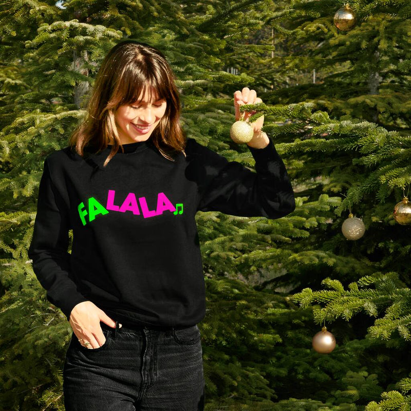 Neon Rainbow Fa La La Christmas Sweatshirt Jumper