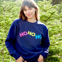 Neon Rainbow Ho Ho Ho Christmas Sweatshirt Jumper
