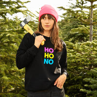 Neon Rainbow HO HO NO Anti Christmas Sweatshirt Jumper