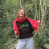 Neon Rainbow Reindeers Christmas Sweatshirt Jumper