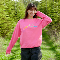 Neon Rainbow Reindeers Christmas Sweatshirt Jumper