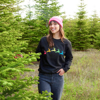 Neon Rainbow Reindeers Christmas Sweatshirt Jumper