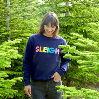 Neon Rainbow Sleigh Christmas Sweatshirt Jumper