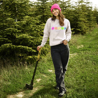 Neon Rainbow Snowflakes Christmas Sweatshirt Jumper