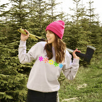 Neon Rainbow Snowflakes Christmas Sweatshirt Jumper
