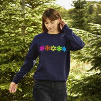Neon Rainbow Snowflakes Christmas Sweatshirt Jumper