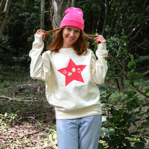 Neon Star Christmas Baubles Sweatshirt Jumper