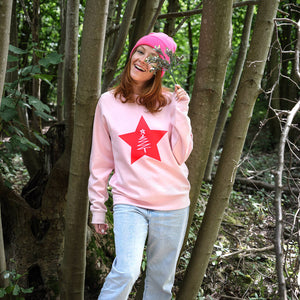 Neon Star Christmas Tree Sweatshirt Jumper