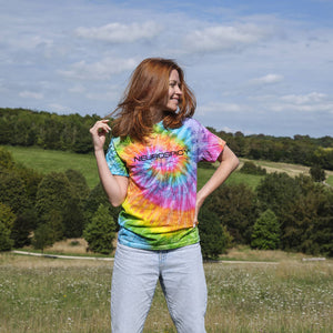 Unisex 'Neurospicy' Tie Dyed Rainbow T Shirt