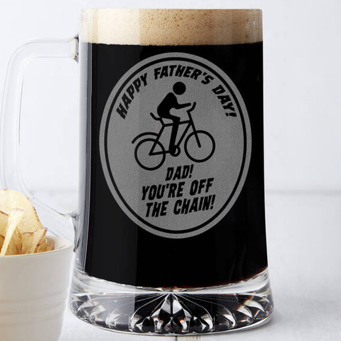 Off The Chain Father's Day Cycling Beer Tankard