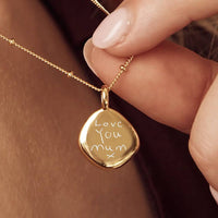 Organic Pebble Real Handwriting Necklace