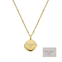 Organic Pebble Real Handwriting Necklace