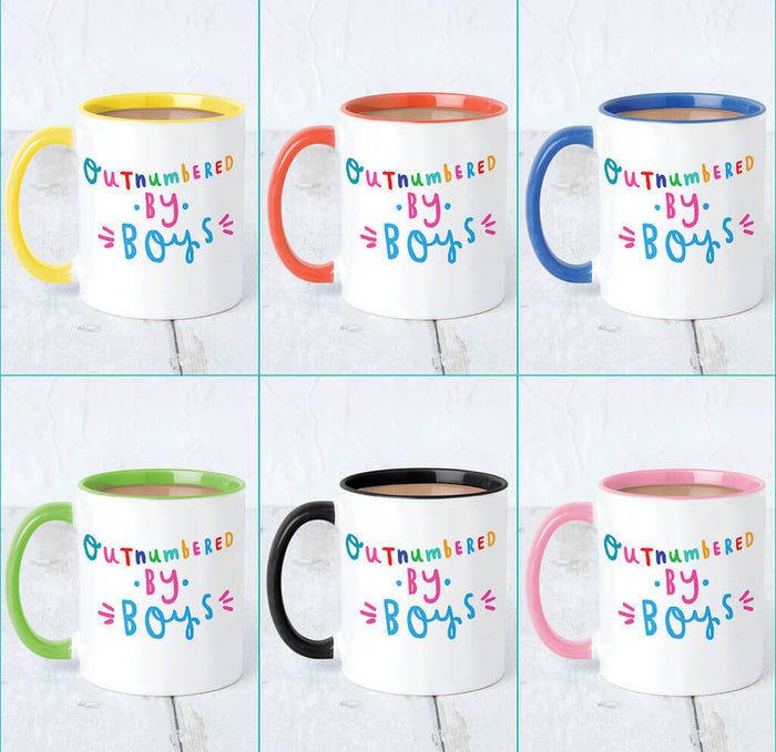 Outnumbered By Boys Mug And Sweet Set