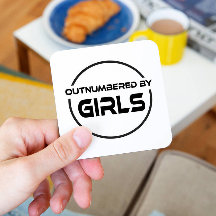 'Outnumbered By Girls' Coaster