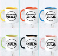 'Outnumbered By Girls' Mug For Dad
