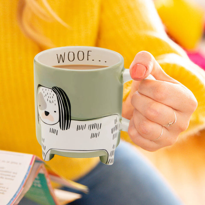Patch Dog Mug With Feet