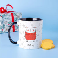 Penguin and Polar Bear Personalised Couples Mug Set