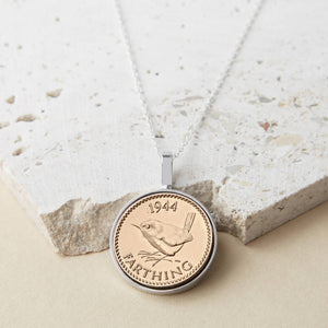 80th Birthday 1944 Farthing Coin Necklace