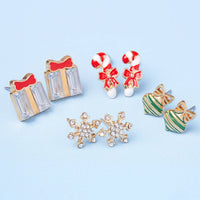 Perfect Prezzie Gold Plated Christmas Earring Set