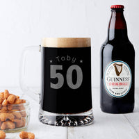 Personalised 50th Birthday Age And Name Beer Tankard