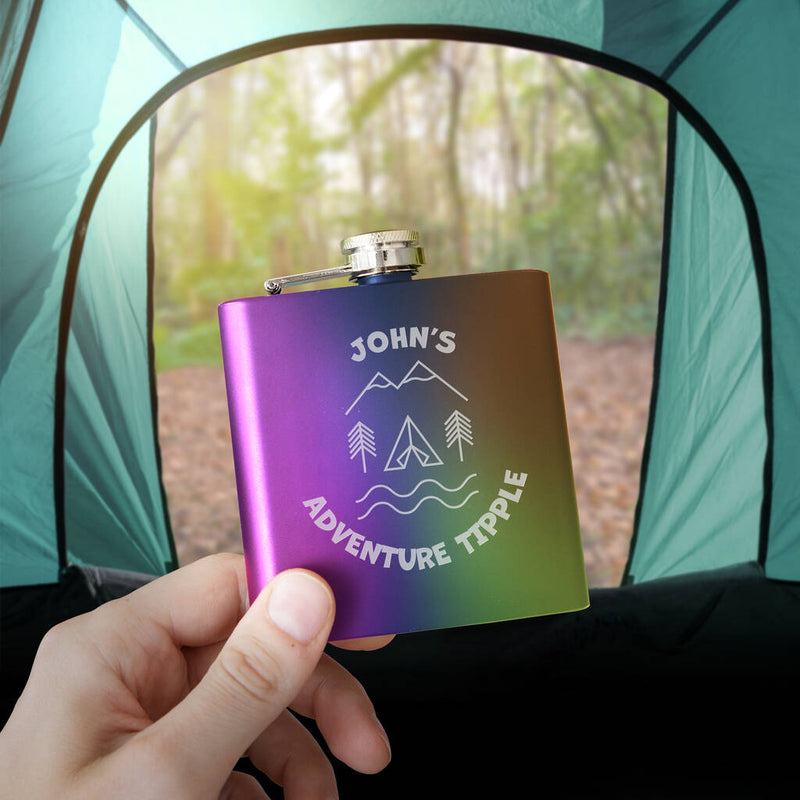 Personalised Adventure Tipple Father's Day Hip Flask