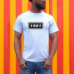 Personalised Birth Year Britpop Band Mens Tshirt