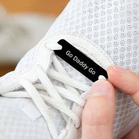 Personalised Black Running Shoe Tag