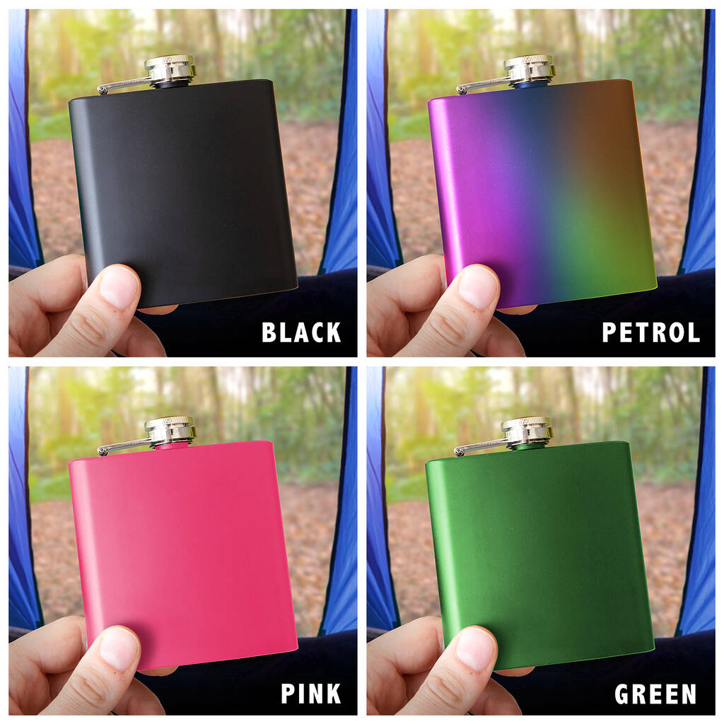 Personalised Camping Tipple Father's Day Hip Flask