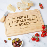 Personalised Cheese and Wine Board For Dad