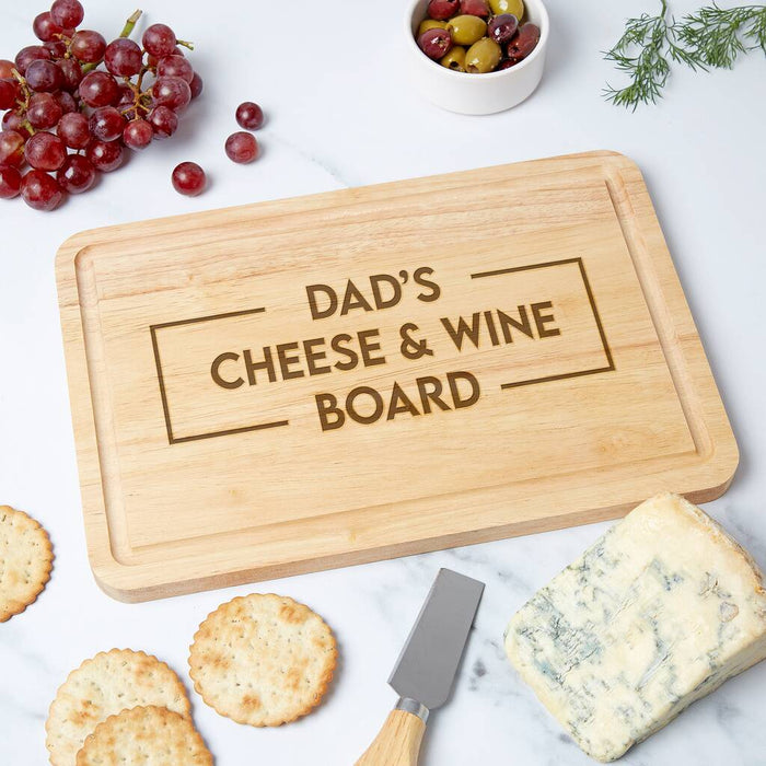 Personalised Cheese and Wine Board For Dad