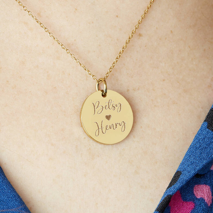 Personalised Children's Name Disc Necklace