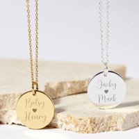 Personalised Children's Name Disc Necklace