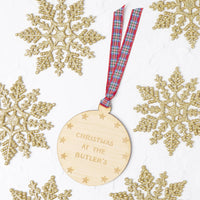 Personalised Christmas At The...Wooden Christmas Decoration