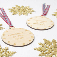 Personalised Christmas At The...Wooden Christmas Decoration