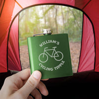 Personalised Cycling Tipple Father's Day Hip Flask