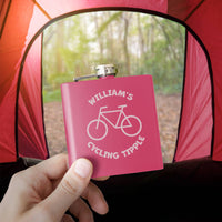 Personalised Cycling Tipple Father's Day Hip Flask